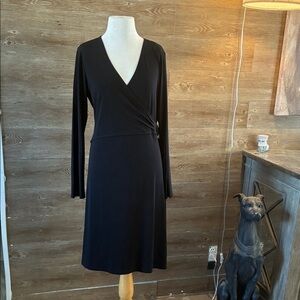 Elegant Black Wrap Dress